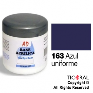 BASE ACRILICA AD 163 AZUL UNIFORME 200ML X 3 UNIDADES